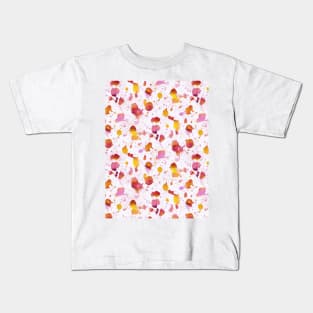 Free splash watercolor ink	orange Kids T-Shirt